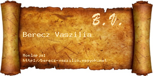 Berecz Vaszilia névjegykártya